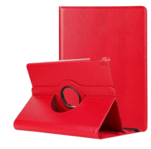 Funda Tapa Libro Tablet Universal Giratorio 10 Pulgadas Rojo Compatible