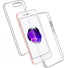 Funda Silicona Doble para Apple iPhone 7 Plus / iPhone 8 Plus Transparente Compatible