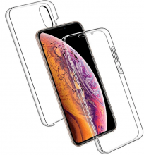 Funda Silicona Doble para Apple iPhone XS Max Transparente Compatible