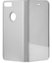 Funda Tapa Libro Tipo Original para Apple iPhone 7 Plus Plata Plata Espejo Compatible