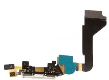 Conector de Carga Completo con Cable Flex para Apple iPhone 4 Blanco