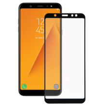 Cristal Templado Full Glue para Samsung Galaxy A6 Plus 2018 A605 Negro Compatible